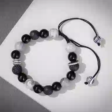 【顺丰航空】 魔物 幻夜星球 小众复古高级感转运珠质感 可调节 火山石 手串 男女同款情侣款