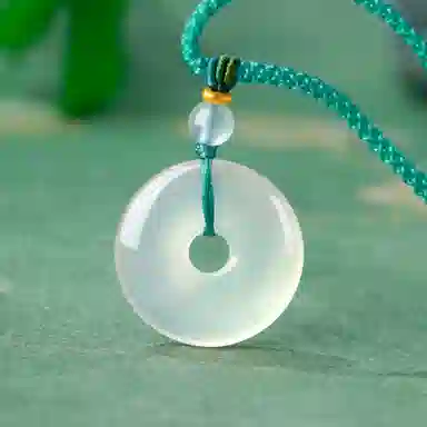 【买一赠一暴富金贴】 魔物 幸福圆满平安扣 新中式简约时尚复古经典高级感 吉祥如意编织绳 精美礼盒 玉髓 项链 女款