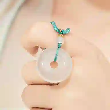 【买一赠一暴富金贴】 魔物 幸福圆满平安扣 新中式简约时尚复古经典高级感 吉祥如意编织绳 精美礼盒 玉髓 项链 女款