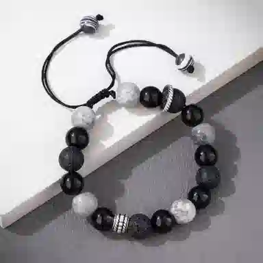 【顺丰航空】 魔物 幻夜星球 小众复古高级感转运珠质感 可调节 火山石 手串 男女同款情侣款