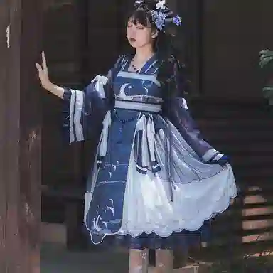 豹了个猫 夜与莺可爱华丽洛丽塔长袖连衣裙 萝莉装