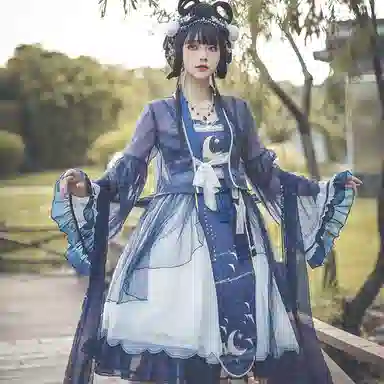 豹了个猫 夜与莺可爱华丽洛丽塔长袖连衣裙 萝莉装