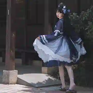 豹了个猫 夜与莺可爱华丽洛丽塔长袖连衣裙 萝莉装