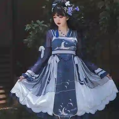 豹了个猫 夜与莺可爱华丽洛丽塔长袖连衣裙 萝莉装