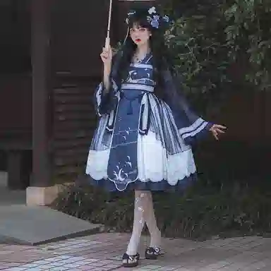 豹了个猫 夜与莺可爱华丽洛丽塔长袖连衣裙 萝莉装