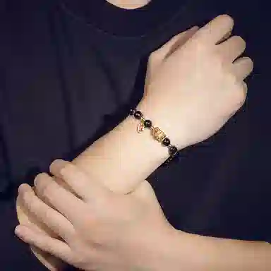 色菲尔 五彩貔貅鸿运 招财纳福新中式国风国潮轻奢小众个性吸睛手饰 玛瑙 玉石手串 男女同款情侣款