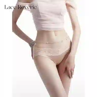 小甜崽 纯色蕾丝性感三角内裤 女款