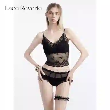 小甜崽 蕾丝缎面低腰性感三角内裤 女款