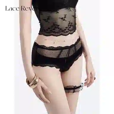 小甜崽 蕾丝缎面低腰性感三角内裤 女款