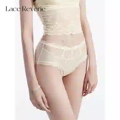 小甜崽 蕾丝缎面低腰性感三角内裤 女款