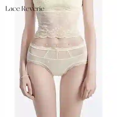 小甜崽 蕾丝缎面低腰性感三角内裤 女款