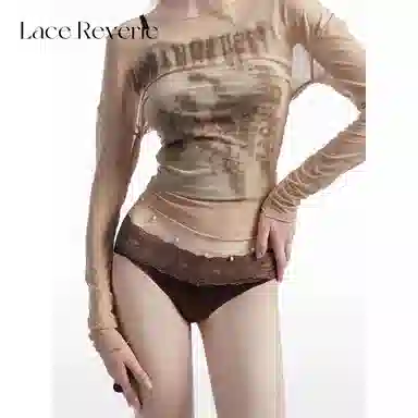 小甜崽 纯色蕾丝性感三角内裤 女款