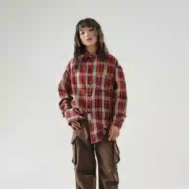 BRUMAIRE Plaid Shirt Red