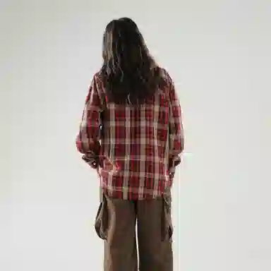 BRUMAIRE Plaid Shirt Red