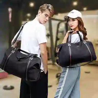 旅行大师大容量健身包女男腋下干湿分离尼龙运动包短途商务旅行包休闲拎包托特包