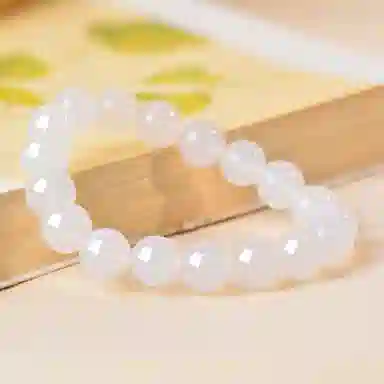 世存 新中式白月光小众设计玉饰圆形珠 玛瑙 玉石手串 女款