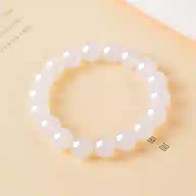 世存 新中式白月光小众设计玉饰圆形珠 玛瑙 玉石手串 女款
