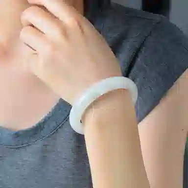 世存 新中式高冰感小众设计女生玉镯 多圈口可选 天山翠 玉石手镯 女款