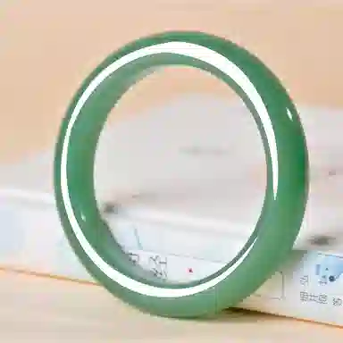 世存 新中式碧绿油润质感 东陵玉 玉石手镯 女款