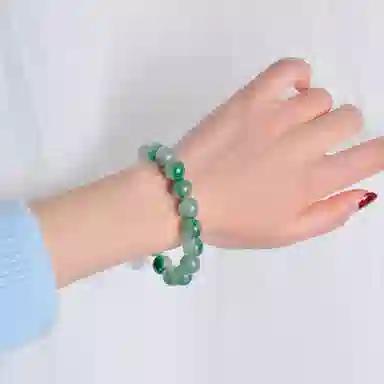 世存 新中式翠绿珠 独龙玉 手串 女款