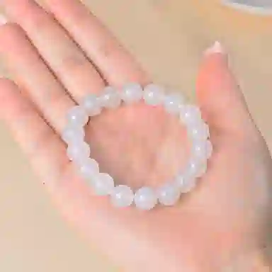世存 新中式白月光小众设计玉饰圆形珠 玛瑙 玉石手串 女款