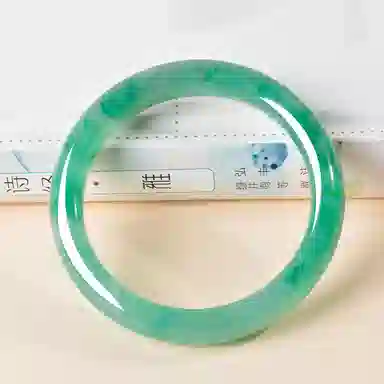 世存 新中式碧绿翡翠质感小众设计玉镯  一物一图联系客服看实物 独龙玉 玉石手镯 女款