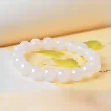 世存 新中式白月光小众设计玉饰圆形珠 玛瑙 玉石手串 女款