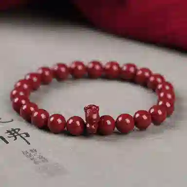 陌阡雪 国潮本命年好运转运珠十二生肖 轻奢高级感#好运 朱砂 手串 男女同款情侣款