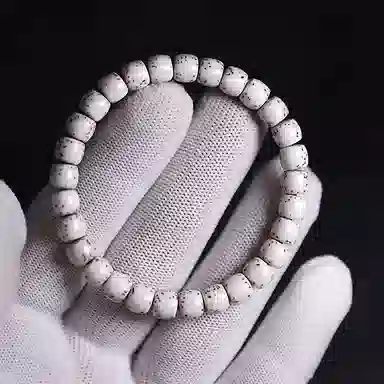 陌阡雪 无月大留白 白河豚料 新中式单圈文玩 星月菩提 手串 男女同款情侣款