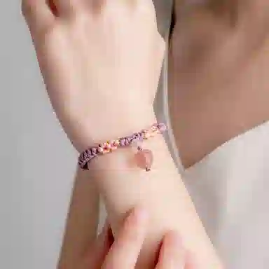 陌阡雪 新中式设计萌系小清新可爱草莓 水晶 手链 女款