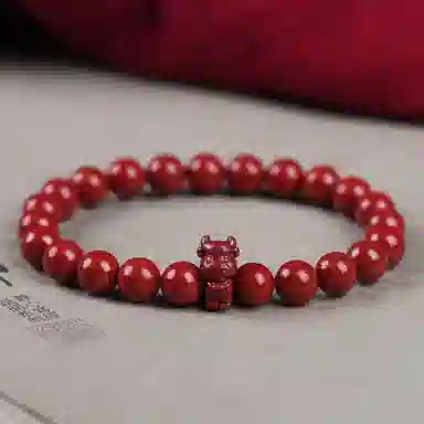 陌阡雪 国潮本命年好运转运珠十二生肖 轻奢高级感#好运 朱砂 手串 男女同款情侣款