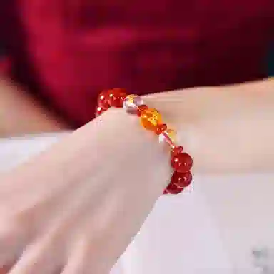 陌阡雪 【已祈运】国潮本命年蛇鸡牛三合生肖属蛇饰品佩戴吉祥物#好运 朱砂 手串 男女同款情侣款