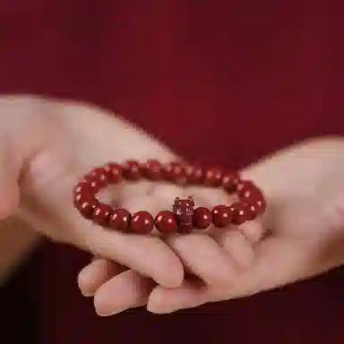 陌阡雪 国潮本命年好运转运珠十二生肖 轻奢高级感#好运 朱砂 手串 男女同款情侣款