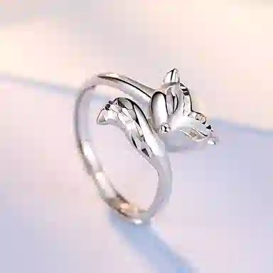 觅宿 妩媚狐狸 铂金 戒指 女款