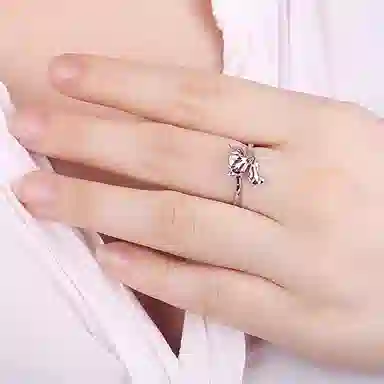 觅宿 妩媚狐狸 铂金 戒指 女款