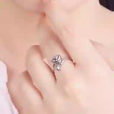 觅宿 妩媚狐狸 铂金 戒指 女款