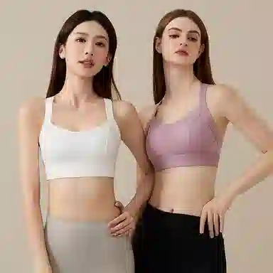 浪莎 舒适无痕无钢圈柔软亲肤轻薄透气收副乳防下垂运动聚拢文胸 女款 组合装