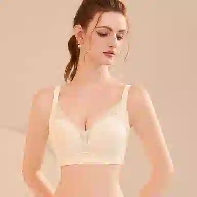 浪莎 舒适无痕无钢圈柔软亲肤轻薄透气收副乳防下垂聚拢文胸 女款 组合装