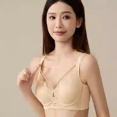 浪莎 舒适无痕无钢圈稳固不掉柔软亲肤轻薄透气收副乳防下垂聚拢文胸 女款 组合装