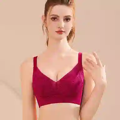 浪莎 舒适无痕无钢圈柔软亲肤轻薄透气收副乳防下垂聚拢文胸 女款 组合装