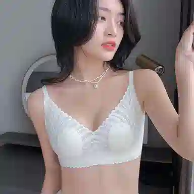 浪莎 兔兔杯纯色收副无痕文胸 女款 豆蔻绿