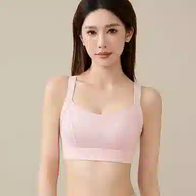 浪莎 舒适无痕无钢圈柔软亲肤轻薄透气收副乳防下垂运动聚拢文胸 女款 组合装