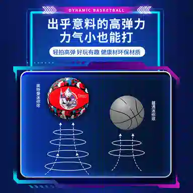 哈哈球 迪迦/德凯/赛罗奥特曼弹力篮球 室内外运动训练 玩具