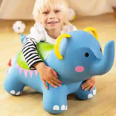 哈哈球 小熊圆圆 小象安安 跳跳马  防摔加大加厚 可骑可坐 跳跳马 玩具