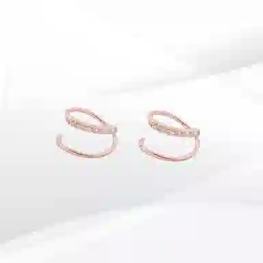 希遇 玫瑰星坠新中式 国潮轻奢小众设计创意耳饰 日常百搭  冷淡风创意设计 合金 耳夹 男女同款情侣款