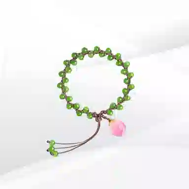 希遇 桃青蜜语 新中式国潮轻奢 小众创意设计 日常百搭 琉璃 手串 男女同款情侣款