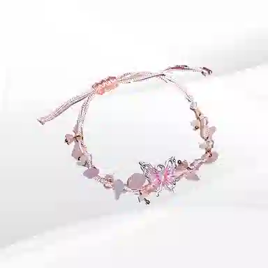 希遇 皓影蝶结 清新简约高级精致轻奢 创意小众设计 温柔大方 日常百搭#好运 合金 手链 女款