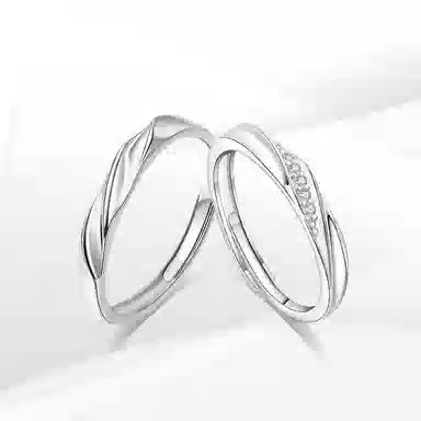 希遇 共度爱河开口可调节戒   好运 合金 戒指 男女同款情侣款