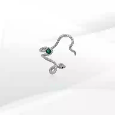 希遇 潮汐灵蛇新中式 轻奢小众设计日常百搭 时尚简约  冷淡风创意设计 合金 耳夹 男女同款情侣款