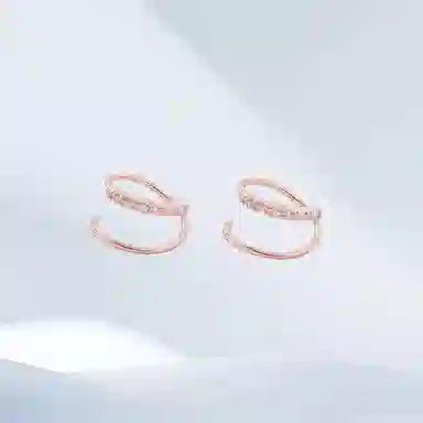 希遇 玫瑰星坠新中式 国潮轻奢小众设计创意耳饰 日常百搭  冷淡风创意设计 合金 耳夹 男女同款情侣款